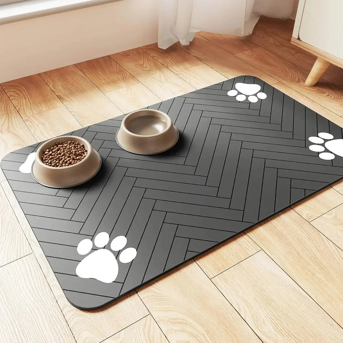 Tapis de Gamelle pour Chien & Chat – Absorbant, Antidérapant & Facile à Nettoyer