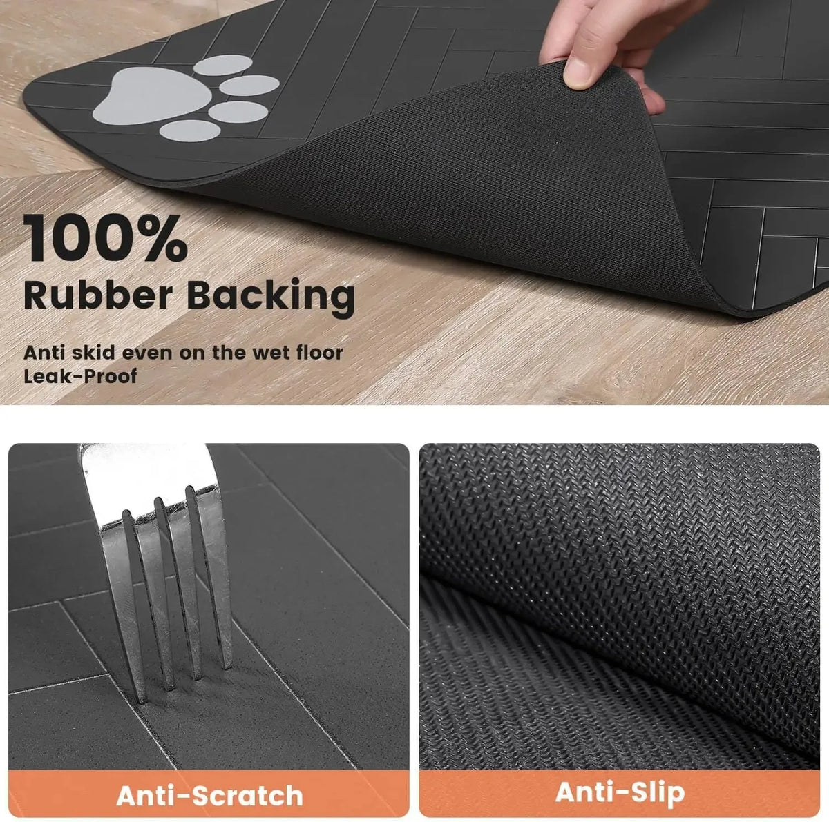 Tapis de Gamelle pour Chien & Chat – Absorbant, Antidérapant & Facile à Nettoyer